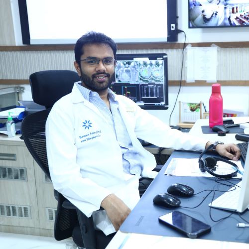 Dr Raman at his Office